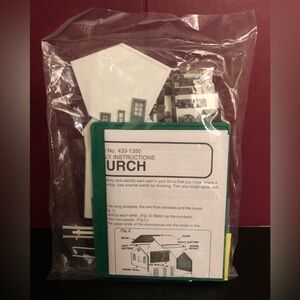 Life-Like Church Model HO Building Kit; 01350 "Good Shepard Church" Sealed Parts